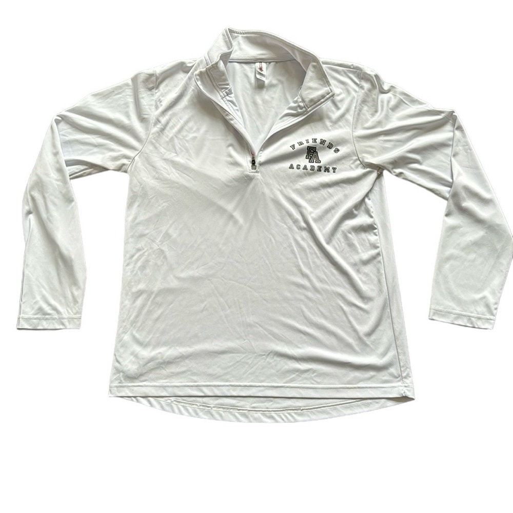 Friend’s Academy School Academia Quarter Zip Pullover Sleeves Embroidery Medium